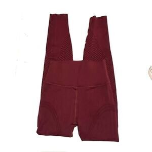 Fabletics SculptKnit Contour HIgh Waisted Legging Dark Red Women's S Small